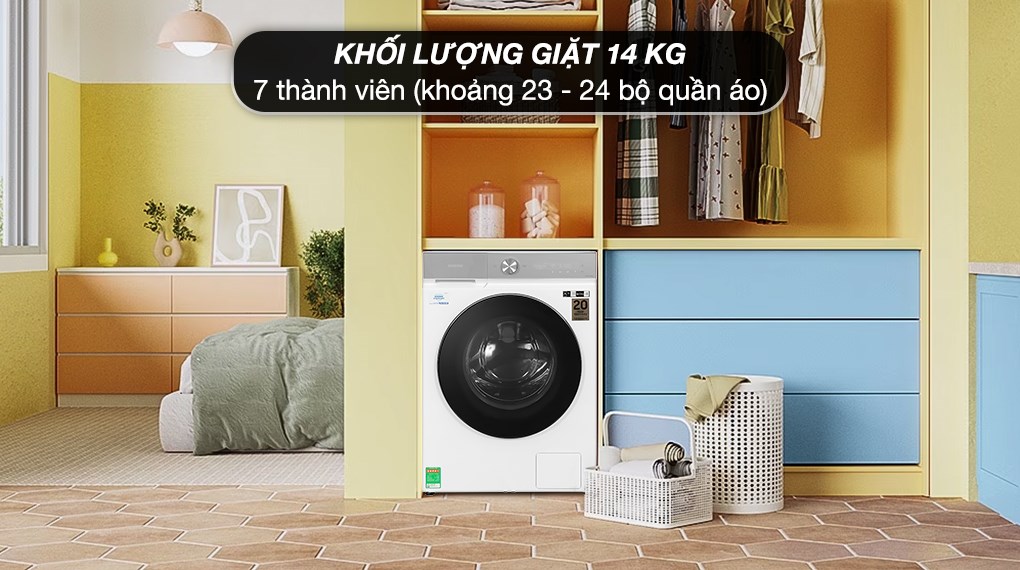 Máy Giặt Samsung Bespoke AI Inverter 14 Kg WW14BB944DGHSV